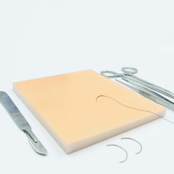 Two-layer skin for suturing