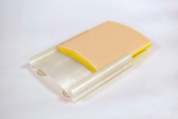 Rigid support for skin pads